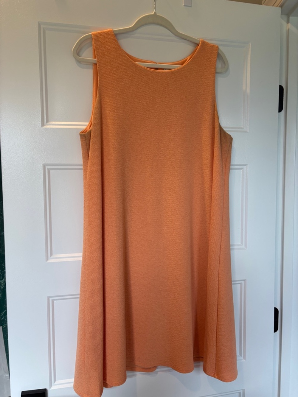 Women's Sleeveless Mini Dress in Peach-Orange